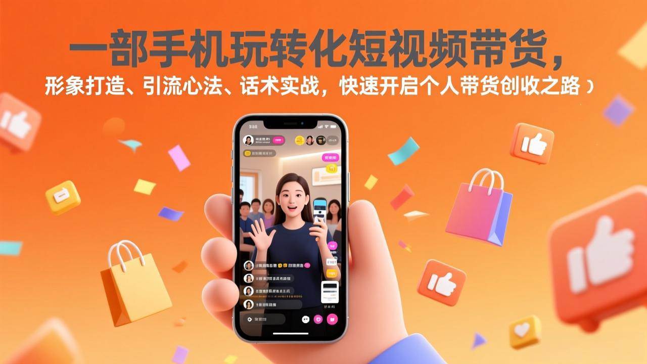 (2.10)一部手机玩转化短视频带货，形象打造、引流心法、话术实战，快速开启个人带货创收之路