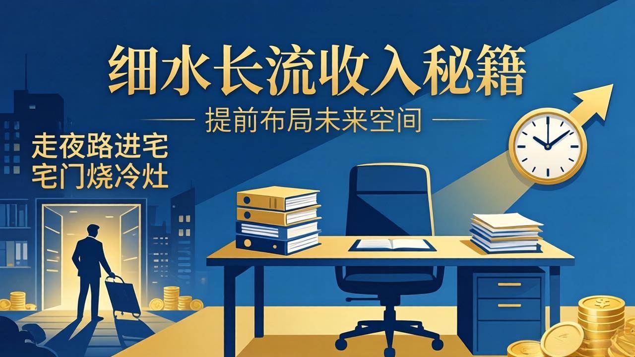 (4.1)某付费文章：细水长流收入秘籍：走夜路进宅门烧冷灶，提前布局未来空间