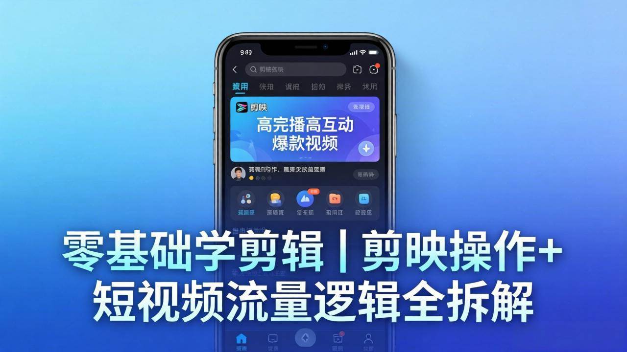 (4.21) 【零基础学剪辑】剪映操作+短视频流量逻辑全拆解｜手把手教你剪出高完播高互动爆款视频