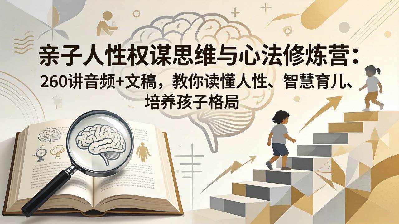 (4.18)亲子人性权谋思维与心法修炼营：260讲音频+文稿，教你读懂人性、智慧育儿、培养孩子格局